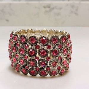 Stretch pink crystal bracelets